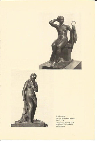 LAMINA V01866: Estatuas de bronce por P. Gargallo