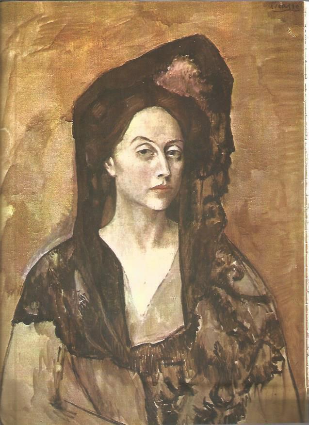 LAMINA V01318: Retrato de la señora Canals por Pablo Picasso