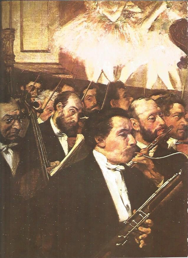 LAMINA V01308: Musicos de la orquesta por Edgar Degas