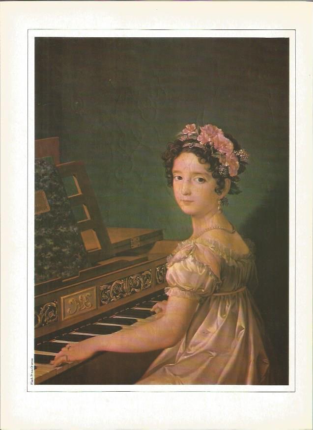 LAMINA V01372: Hija tocando el piano por Zacarias Gonzalez