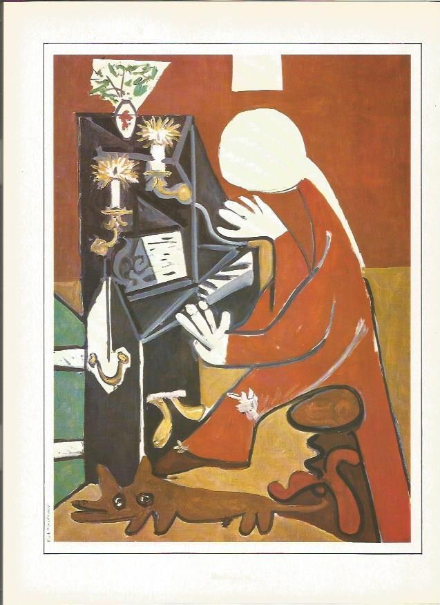 LAMINA V01375: Niña al piano por P. Ruiz Picasso