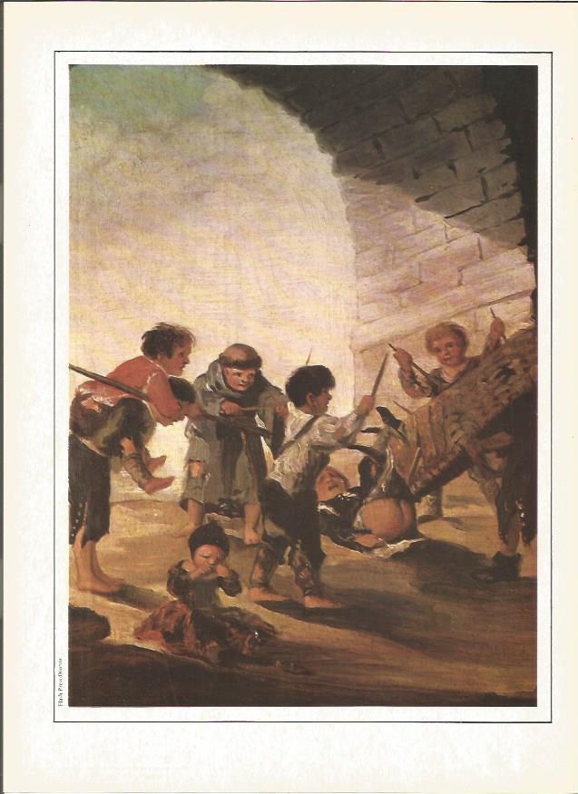 LAMINA V01382: Niños jugando al toro por E. Lucas Velazquez