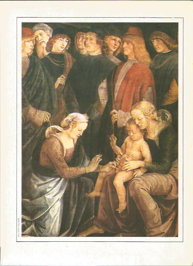 LAMINA V01383: Moises con su mujer Sefora en Egipto por B. di Betto, Il Pinturicchio