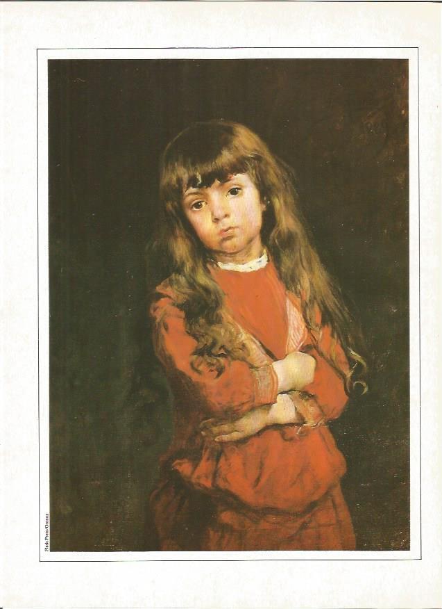 LAMINA V01342: Retrato de su hija por J. Jimenez Aranda