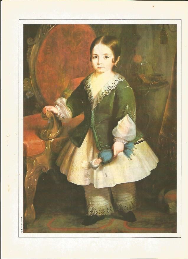 LAMINA V01348: Retrato de una niña por Antonio Esquivel