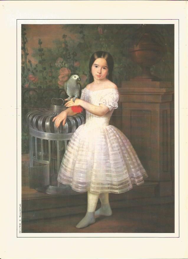 LAMINA V01354: Retrato de una niña por A.M. Esquivel Suarez de Urbina