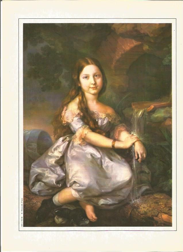 LAMINA V01352: La señora de Carvallo, niña por Vicente Lopez Portaña