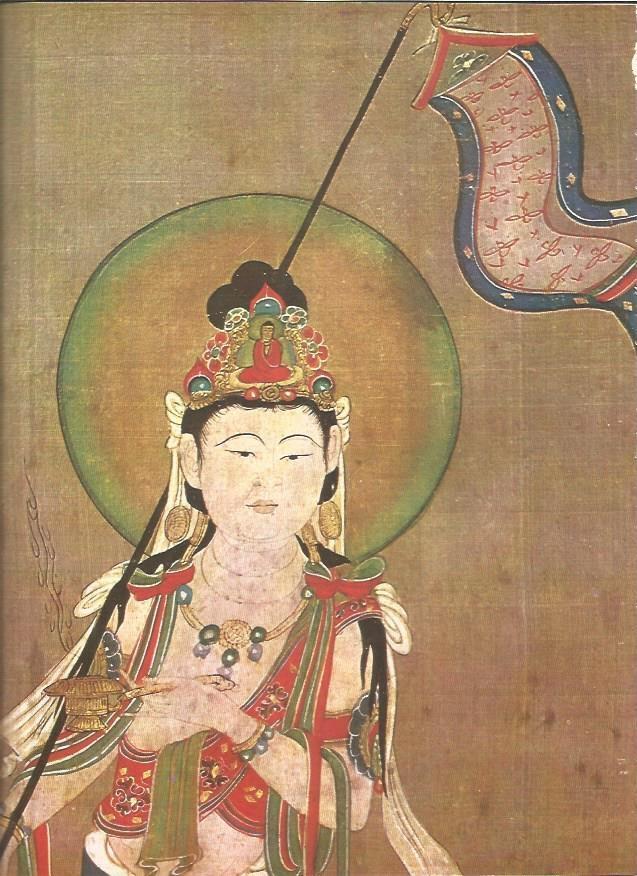 LAMINA V01224: Kuan Lin, pintura de la epoca T'ang