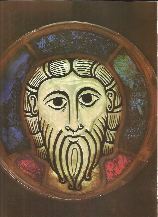 LAMINA V01240: Rostro de Cristo, vitral de la Iglesia de Wissembourg