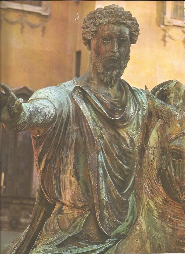LAMINA V01219: Estatua ecuestre de Marco Aurelio, Plaza del Capitolio, Roma