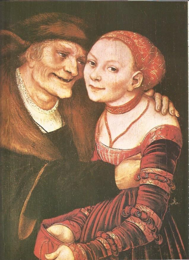 LAMINA V01273: Escena de genero por Lucas Cranach
