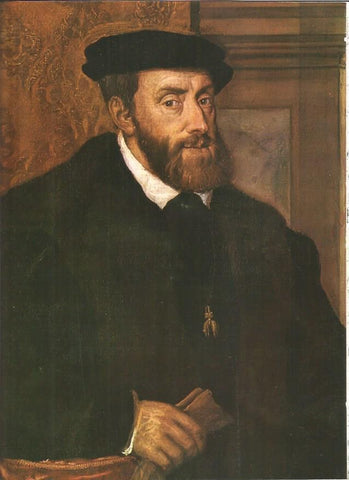 LAMINA V01281: Carlos V por Tiziano