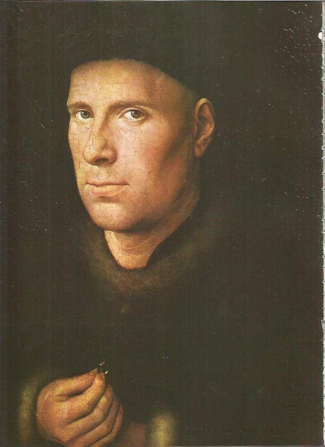 LAMINA V01254: Retrato de Jan de Leeuw por Jan van Eyck