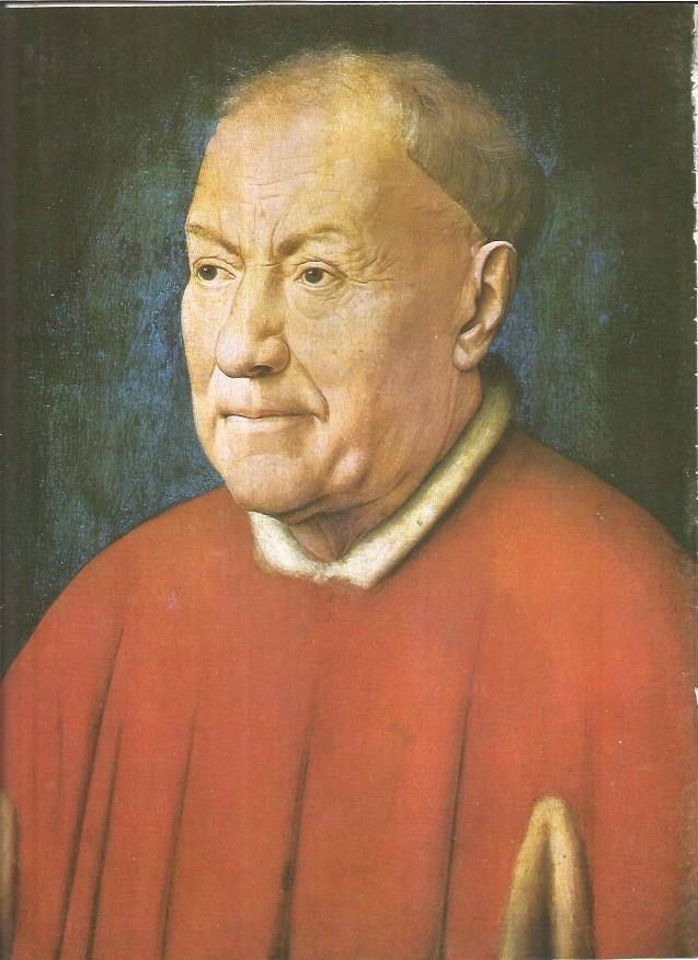 LAMINA V01255: Retrato del cardonal Nicola Albergati por Jan van Eyck