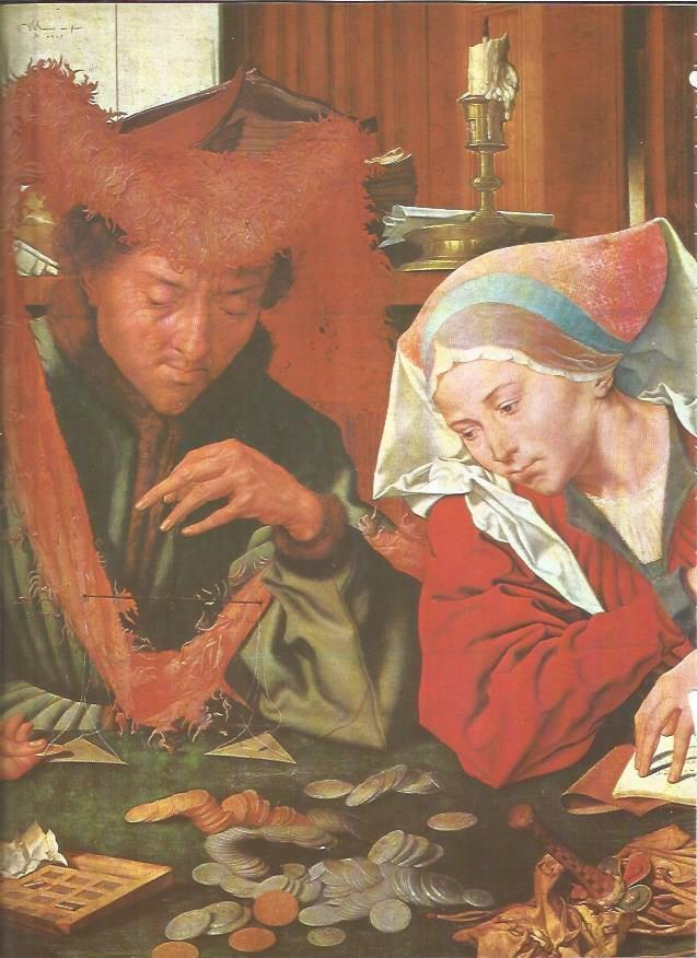 LAMINA V01258: Cambista y su esposa por Marinus van Raemerswaele