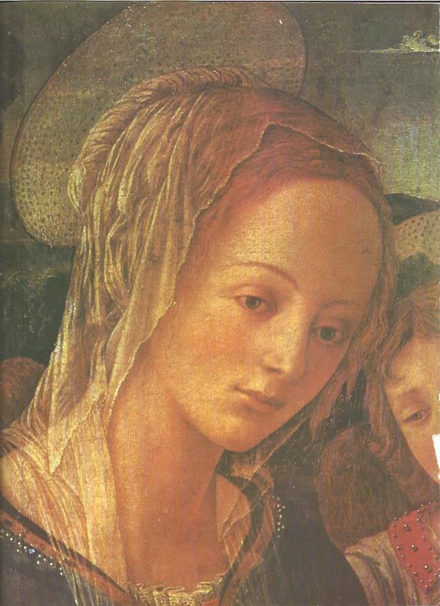 LAMINA V01261: Rostro de la Virgen por Filippo Lippi