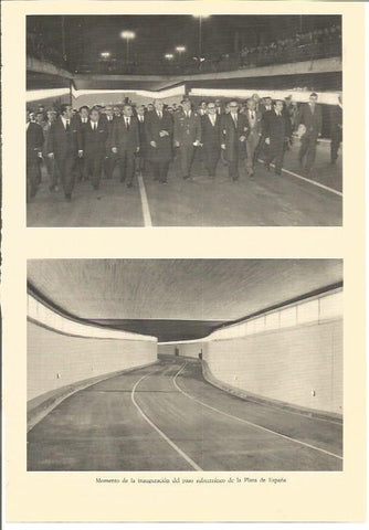 LAMINA V01965: Inaguracion del paso subterraneo de Plaza España en Barcelona