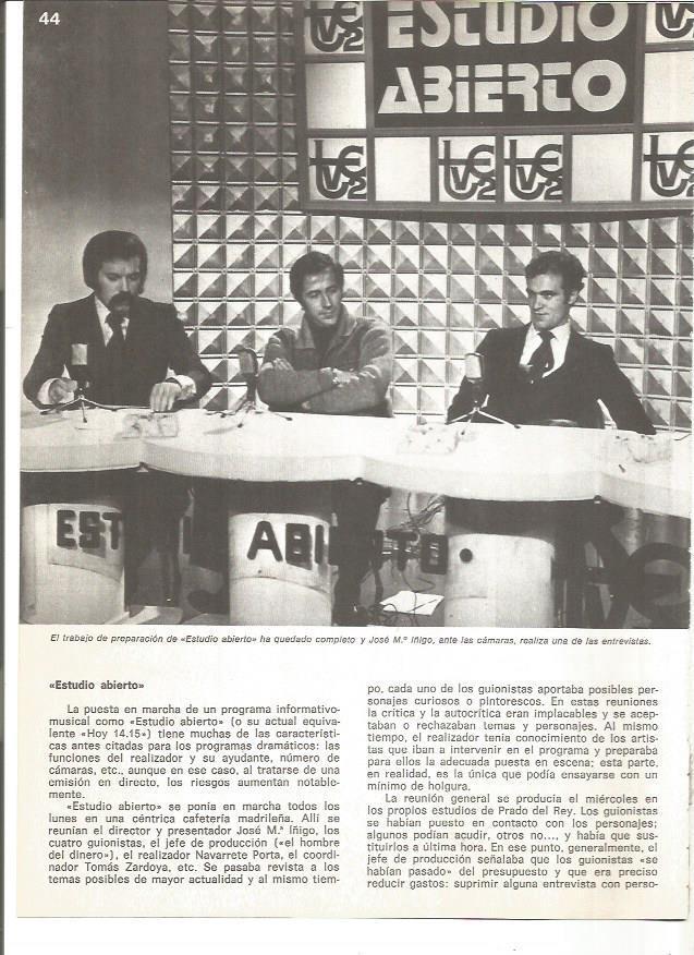 LAMINA V01514: Escena del programa Estudio abierto