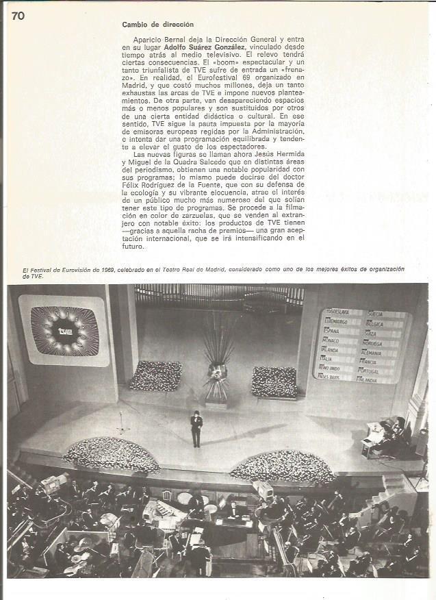 LAMINA V01526: Escena Festival Eurovision año 1969