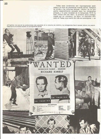 LAMINA V01503: Serie el fugitivo