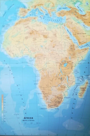 LAMINA V01563: Mapa fisico de Africa