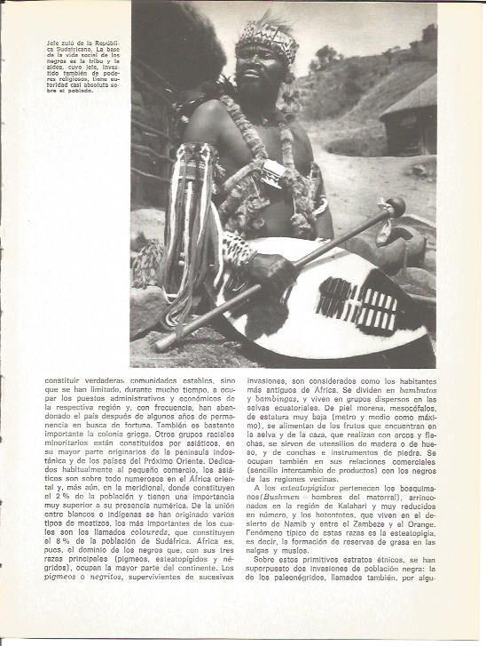 LAMINA V01565: Jefe zulu de Sudafrica