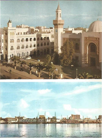 LAMINA V01572: Vista plaza en Sfax y puerto fluvial de Kinshasa