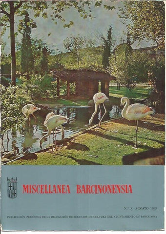 LAMINA V01966: Portada Miscellanea Barcinonensia. Numero X. Agosto 1965