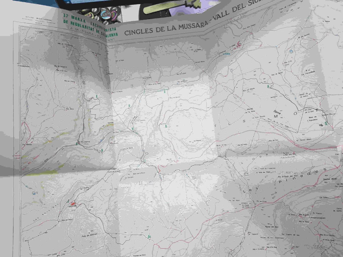 Mapa desplegable: 37 Marxa Excursionista de Regularitat de Catalunya - La Mussara - Gallicant. Cingles de la Mussara - Vall de Siurana