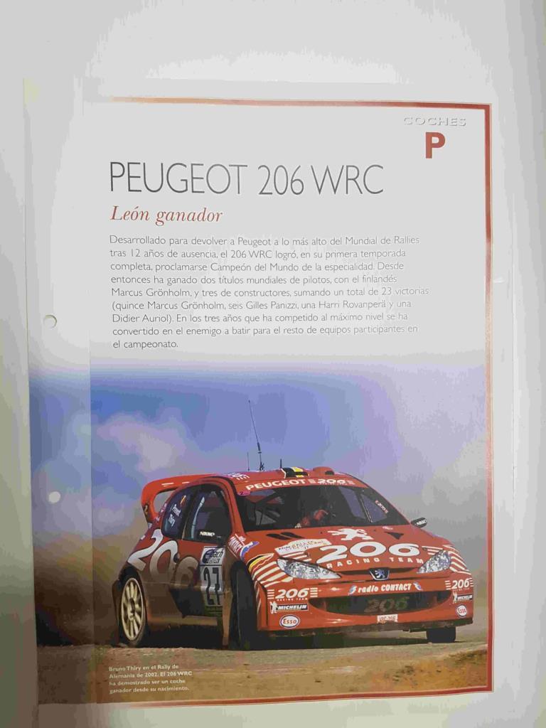 Articulo-Ficha: Peugeot 206 WRC - Leon ganador. Coches P