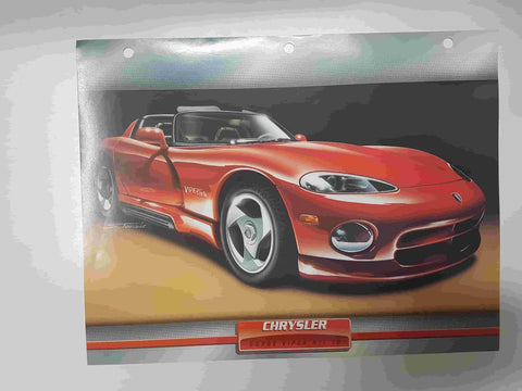 Ficha: Chrysler Dodge Viper R/T 10. Pertenece a la Coleccion Automoviles de Ensueño de Planeta DeAgostini