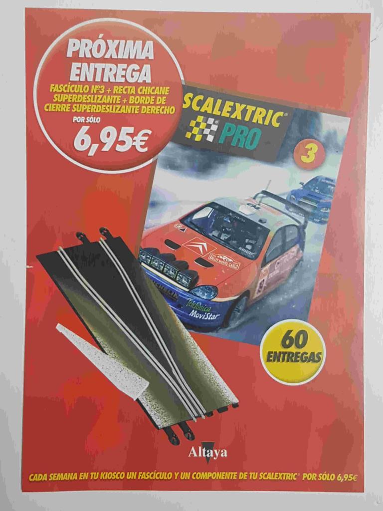 Publicidad (1 pagina): del fasciculo 3 de la coleccion Scalextric PRO