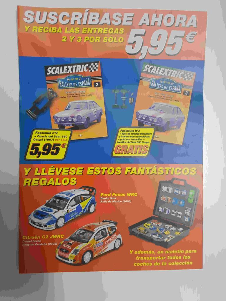 Diptico publicidad: Scalextric Rallyes de España