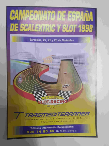 Folleto publicidad: Campeonato de España de Scalextric y Slot 1998. Transmediterranea