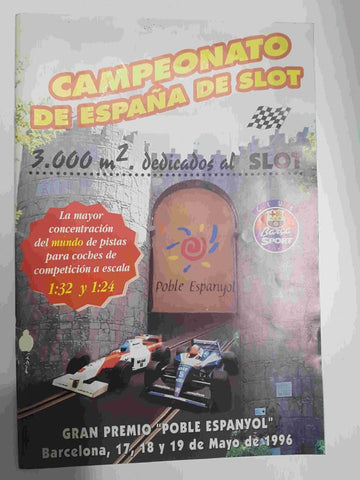 Campeonato de España de Slot. Gran Premio "Poble Espanyol" Barcelona 1996. Club Barça Sport Jove