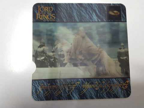 Cromo / Carta holografico: The Lord of The Rings: Gandalf el Blanco en las Minas Tirith. Pertenece a coleccionable de Nestle