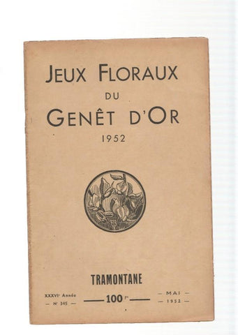 Tramontane numero 345: Jeux floraux du Genet d Or