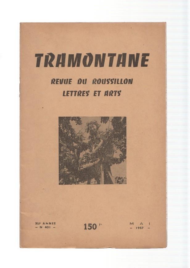 Tramontane numero 401: Revue du Roussillon. Lettres et arts, Mayo 1957