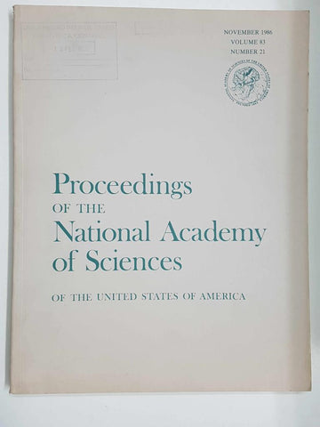 Revista cientifica: Proceedings of the National Academy of Sciences of the USA, november 1986 volume 83 number 21.