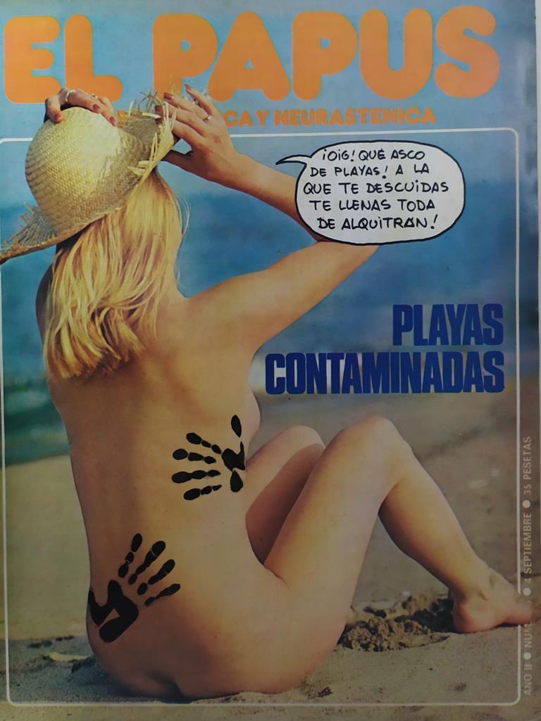 El Papus. Revista de humor Año II: Playas contaminadas