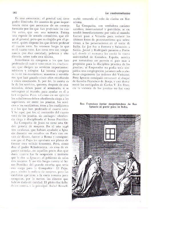 LAMINA 28123: San Francisco Javier despidiendose de San Ignacio