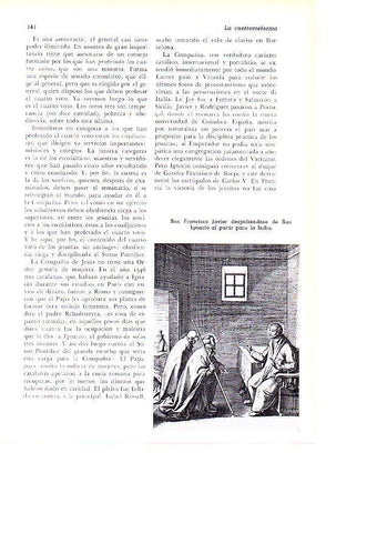 LAMINA 28123: San Francisco Javier despidiendose de San Ignacio