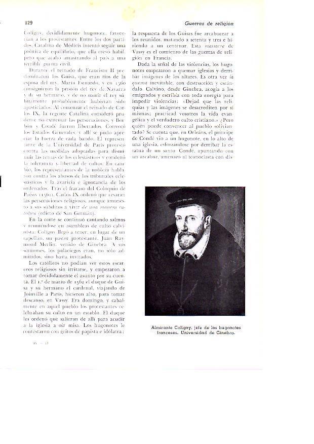 LAMINA 28117: Almirante Coligny, jefe de los hugonotes