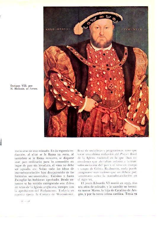 LAMINA 28141: Enrique VIII, por Holbein el Joven