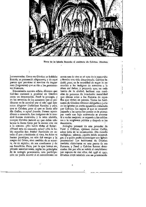 LAMINA 28104: Nave de la iglesia de Calvino, Ginebra