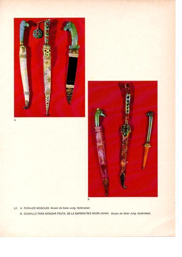 LAMINA 28066: Puñales mogoles y cuchillo de la emperatriz Noor Jahan