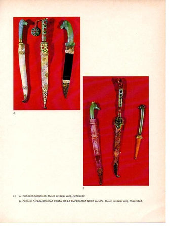 LAMINA 28066: Puñales mogoles y cuchillo de la emperatriz Noor Jahan