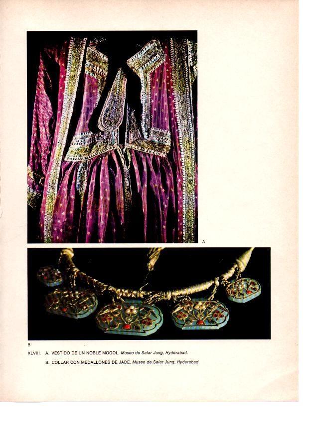 LAMINA 28062: Vestido de noble Mogol y collar de jade