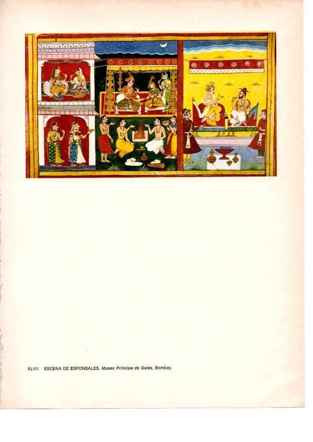 LAMINA 28061:Escena de esponsales, India