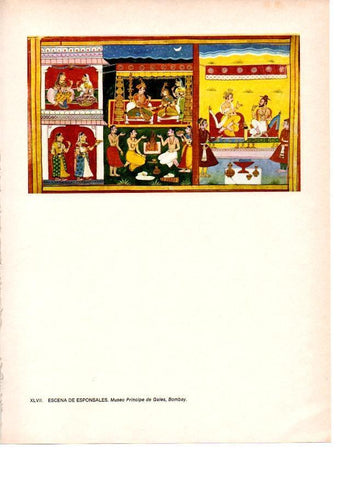 LAMINA 28061:Escena de esponsales, India